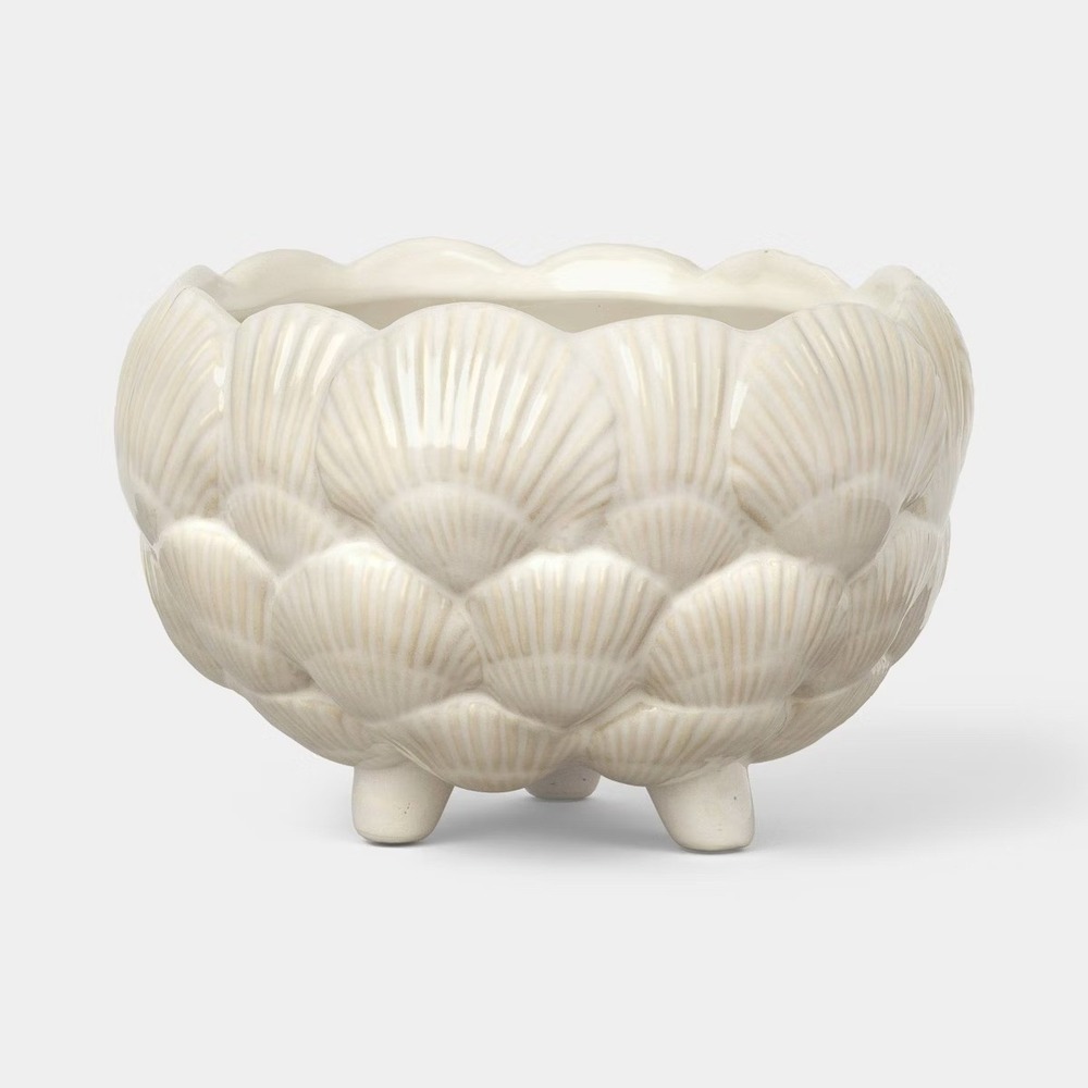6" Ceramic‎ Clam Shell Planter Ivory - Threshold Studio McGee, Target